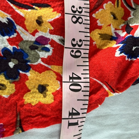 Conversations by Anthropologie Red Floral Off the Shoulder Sun Dress size 10 - Picture 11 of 12